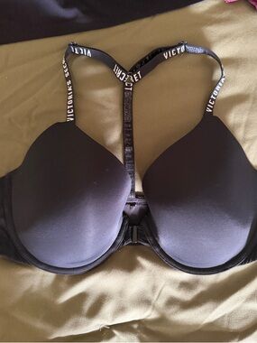 Victoria's Secret Black Racerback with Branded Straps